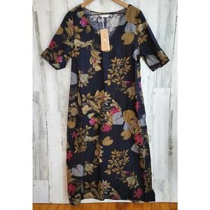 Tendency Dress Size XL A-line Short Sleeve Floral CottageCore Multicolor NWT